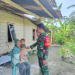 Babinsa Koramil 414-4/Membalong Kunjungi Anak Stunting di Wilayah Binaannya