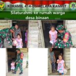 Babinsa Kelapa Kampit Silaturahmi ke Rumah Anak Mengalami Stunting