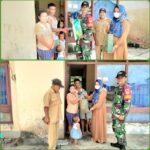 Kunjungi Anak Stunting, Koramil 414-03/Gantung Berikan Bantuan