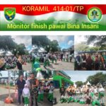 Babinsa Monitor Kegiatan Pawai Gerak Jalan Siswa Tingkat SD dan SMP