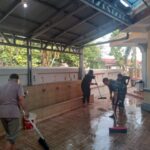 Sambut Bulan Suci Ramadhan, Danramil 414-01/Tanjung Pandan Bersihkan Masjid