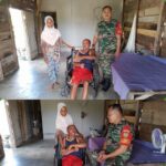 Anggota Koramil 414-03/Gantung Komsos ke Rumah Warga yang Alami Stroke