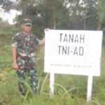 Danramil 414-01/Tanjungpandan Bersama Babinsa Laksanakan Patroli Pengamanan Aset Tanah TNI AD