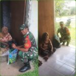 Peduli Kesusahan Warga, Anggota Koramil 414-03/Gantung Berikan Bantuan