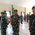 Dandim 0414/Belitung Lantik 12 Orang Prajurit Naik Pangkat Satu Tingkat dan Melepas Anggota Pindah Satuan
