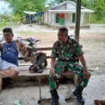 Babinsa Koramil 414-04/Membalong Pantau Wilayah Desa Binaan