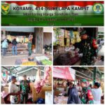 Babinsa Monitoring Harga Bahan Pokok Serta Daging Sapi