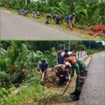 Sambut Idul Fitri, Babinsa Gotong Royong Bersama Ketua RT dan Masyarakat