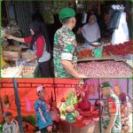H-1 Idul Fitri 2023, Babinsa Selingsing Monitoring Harga dan Stok Sembako