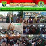 Anggota Koramil 414-01/Tanjungpandan Monitoring Kegiatan Sholat Idul Fitri 2023