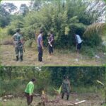 Laksanakan Gotong Royong Jumat Bersih, Babinsa Ajak Masyarakat Jaga Kebersihan Lingkungan