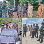 Danramil 414-03/Gantung Dampingi Dandim 0414/Belitung Laksanakan Peninjauan Lokasi Rencana Karya Bakti Pembuatan Jalan