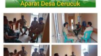 Babinsa Komsos dengan Perangkat Desa Cerucuk