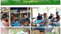 Komsos dengan Pedagang di Pantai, Babinsa Ingatkan Jaga Kebersihan 