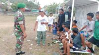 Babinsa Keciput Monitoring Pertandingan Sepak Bola Dalam Rangka Peringati HUT RI Ke-78 