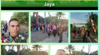 Anggota Koramil 414-01/Tanjungpandan Ikuti Jalan Santai