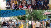 Danramil 414-03/Gantung Beserta Dua Anggotanya Dampingi Forkopimcam Gantung ke Dusun Pulau Long Desa Selingsing