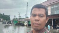 Babinsa Desa Air Merbau Pantau Banjir