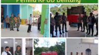 Babinsa Pangkal Lalang Monitoring Pemindahan Logistik Pemilu 