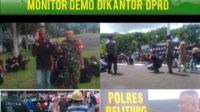 Babinsa Kelurahan Lesung Batang Monitoring Aksi Demo di Kantor DPRD Belitung
