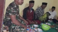 Babinsa Koramil 04/Membalong Hadiri Acara Selamatan Kampung di Desa Mentigi
