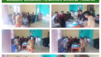 Babinsa Koramil 414-05/Kelapa Kampit Komsos dengan Kades dan Pengurus Karang Taruna Desa Mempaya
