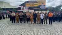 Lusje Hadiri Apel Pergeseran Pasukan PAM Pemilu 2024 di Polresta Pangkalpinang