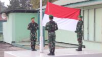 Kodim 0414/Belitung Melaksanakan Upacara Bendera Mingguan