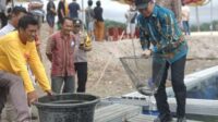 Bupati Algafry Panen Ikan Lele 500 Kg dan Tebar 5.000 Benih Ikan Nila di Desa Trubus