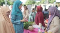 Gerakan Pangan Murah di Polsek Koba, Sembako dan Hasil Pertanian Ludes Terjual
