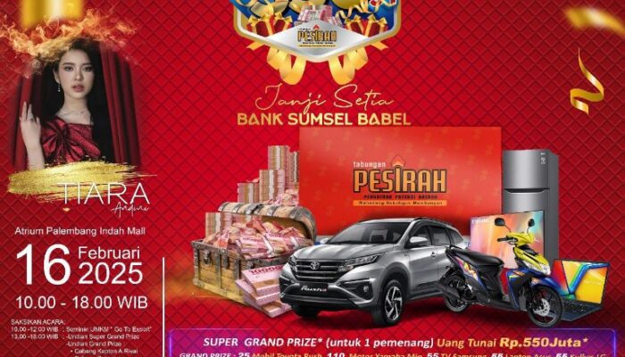 Undian Tabungan Pesirah Bank Sumsel Babel 2025: Mobil, Motor dan Hadiah Fantastis Menanti Anda