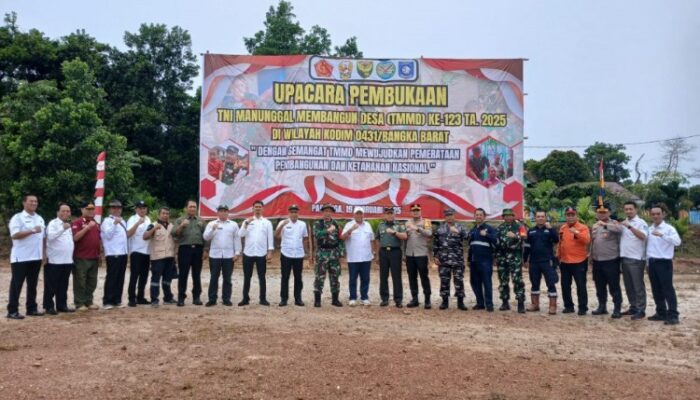 Sinergi dengan TNI, PT Timah Dukung Program TMMD ke 123 di Kabupaten Bangka Barat 