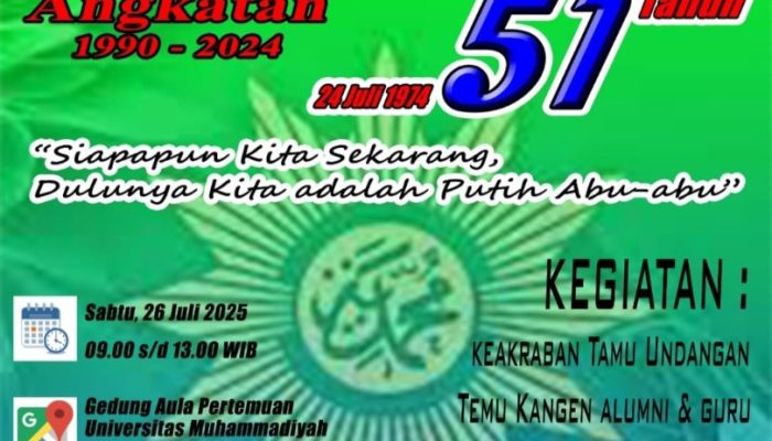 Yuk, Kumpul Lagi! Alumni SMA Muhammadiyah Siap Gelar Reuni Akbar