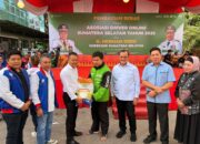 Bank Sumsel Babel dan Pemprov Sumsel Bagikan Beras untuk Driver Online