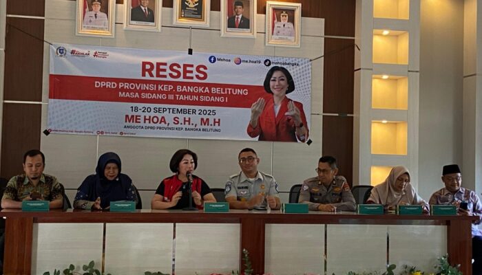 Me Hoa Tegaskan Pendidikan dan Kesehatan Jadi Prioritas Saat Reses di Bangka Tengah