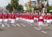 Ratusan Peserta Meriahkan Pawai HUT ke-80 RI di Pangkalpinang
