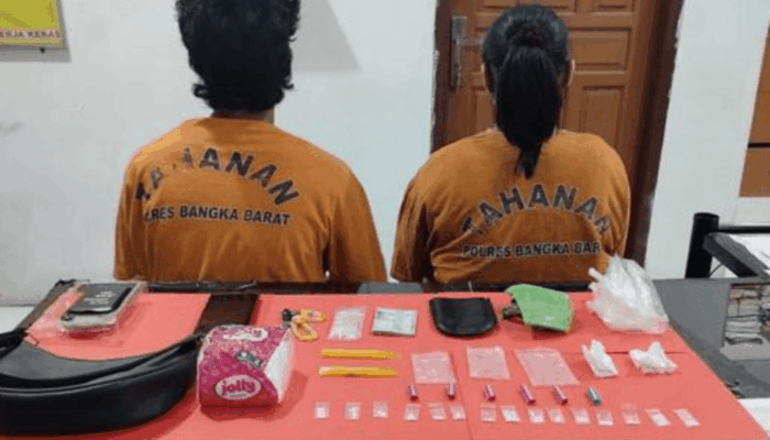 Pasutri Muda di Bangka Barat Ditangkap, Simpan 15 Paket Sabu