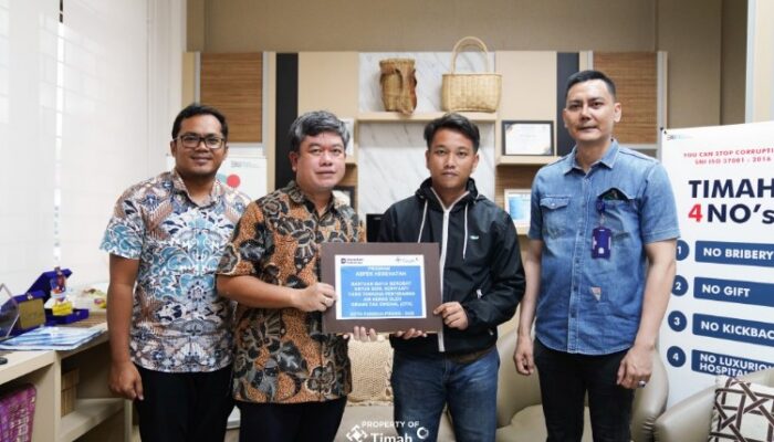 PT Timah Bantu Biaya Pengobatan Korban Salah Sasaran Air Keras di Pangkalpinang
