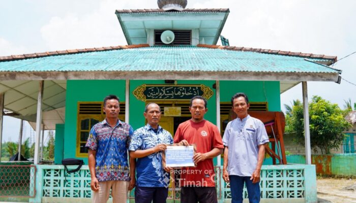 PT Timah Salurkan Bantuan untuk Pembangunan Masjid Al-Barokah di Pemali
