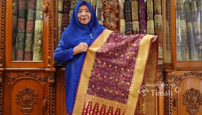 Tak Sekadar Tenunan, Maslina Yazid dan PT Timah Rajut Asa Lestarikan Cual Bangka