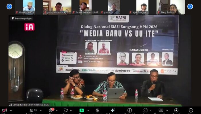 Dialog Nasional SMSI Songsong HPN 2026: “Media Baru vs UU ITE”