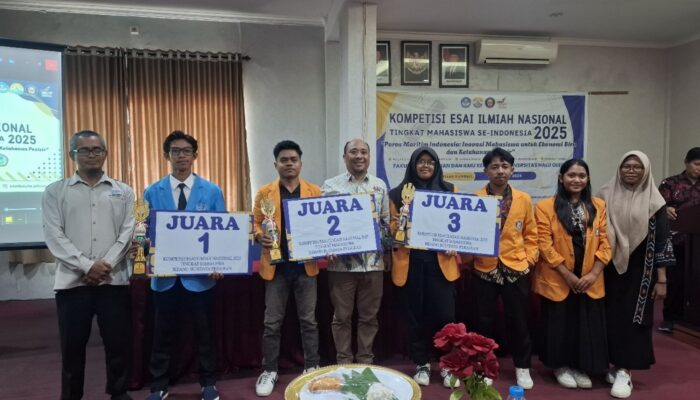 Tim SAMUDRA UBB Raih Juara 1 Nasional pada Kompetisi Esai Ilmiah Universitas Halu Oleo 2025