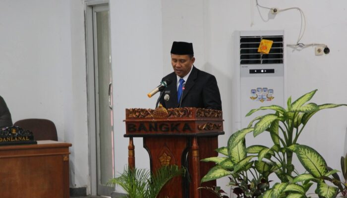 Pidato Perdana Ferry Insani di Paripurna DPRD, Tegaskan Visi “Bangka Harmoni” 2025–2030