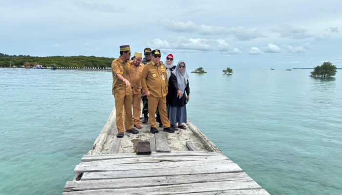 Gubernur Babel Tinjau Dermaga Rusak di Pulau Kelapan