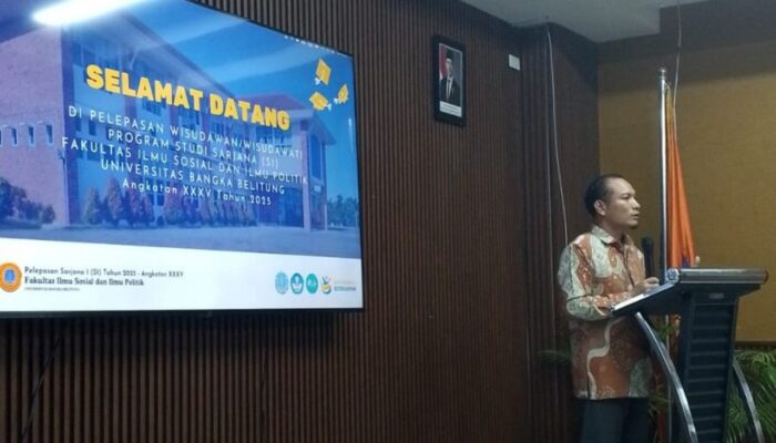 Dekan FISIP UBB Sampaikan 3 Pesan Penting di Pelepasan Wisudawan Angkatan XXXV