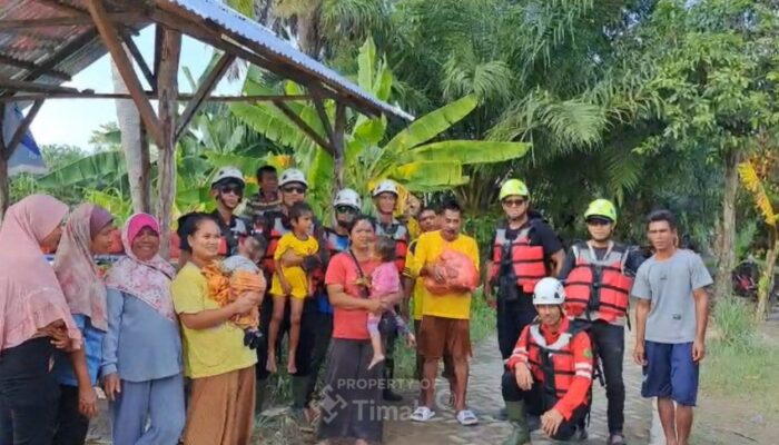 Tim ERG PT Timah Beri Layanan Kesehatan dan Bantuan Pangan bagi Warga Terdampak Banjir di Sumut