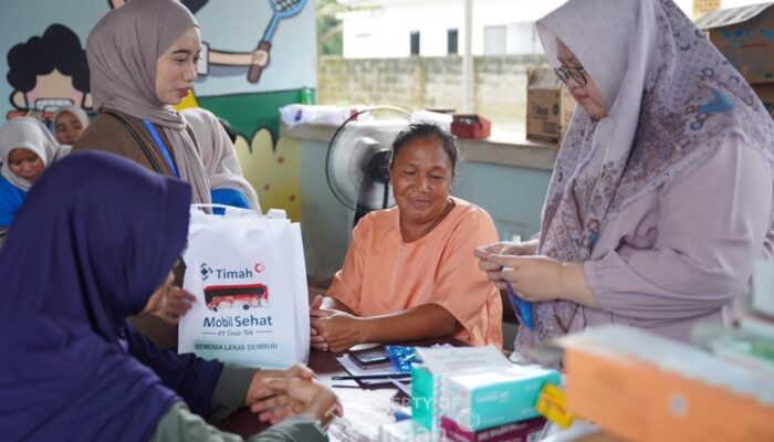 Ratusan Warga Serbu Mobil Sehat PT Timah, Layanan Gratis Banjir Peminat di Pangkal Layang
