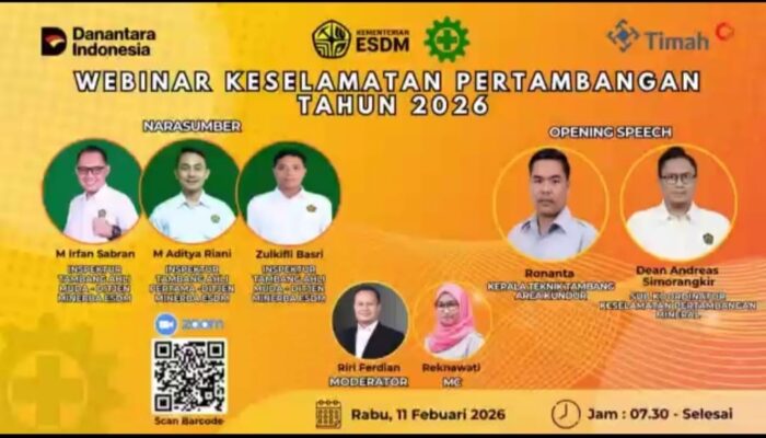 PT Timah Tbk Perkuat Budaya K3 Melalui Webinar Keselamatan Pertambangan 2026