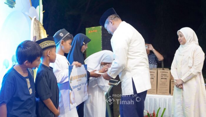 Safari Ramadan di Pemali, PT Timah Santuni 150 Anak Yatim dan Piatu