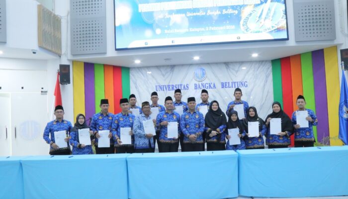 UBB Lantik Dosen dan Tambah Tiga Profesor Baru, 64 PPPK Terima SK